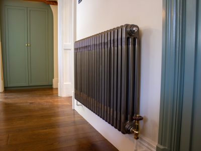 a shot of a radiator on a heating and plumbing project